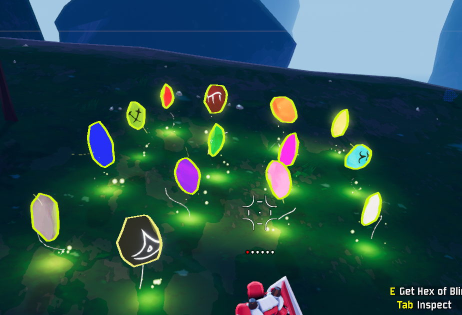 All 14 hexes with their colors