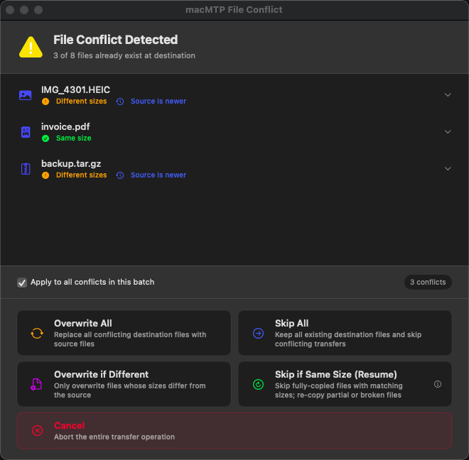 MacMTP screenshot 3