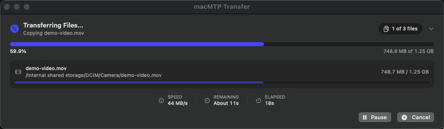 MacMTP screenshot 2