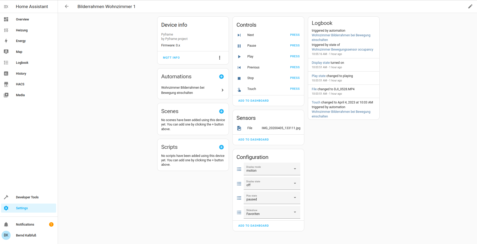 home assistant - device