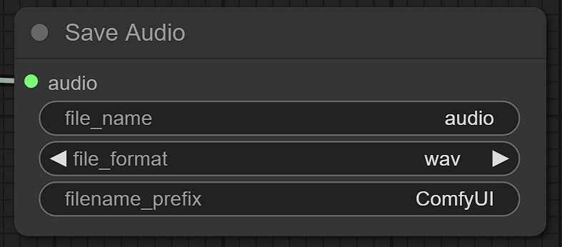 Save Audio node