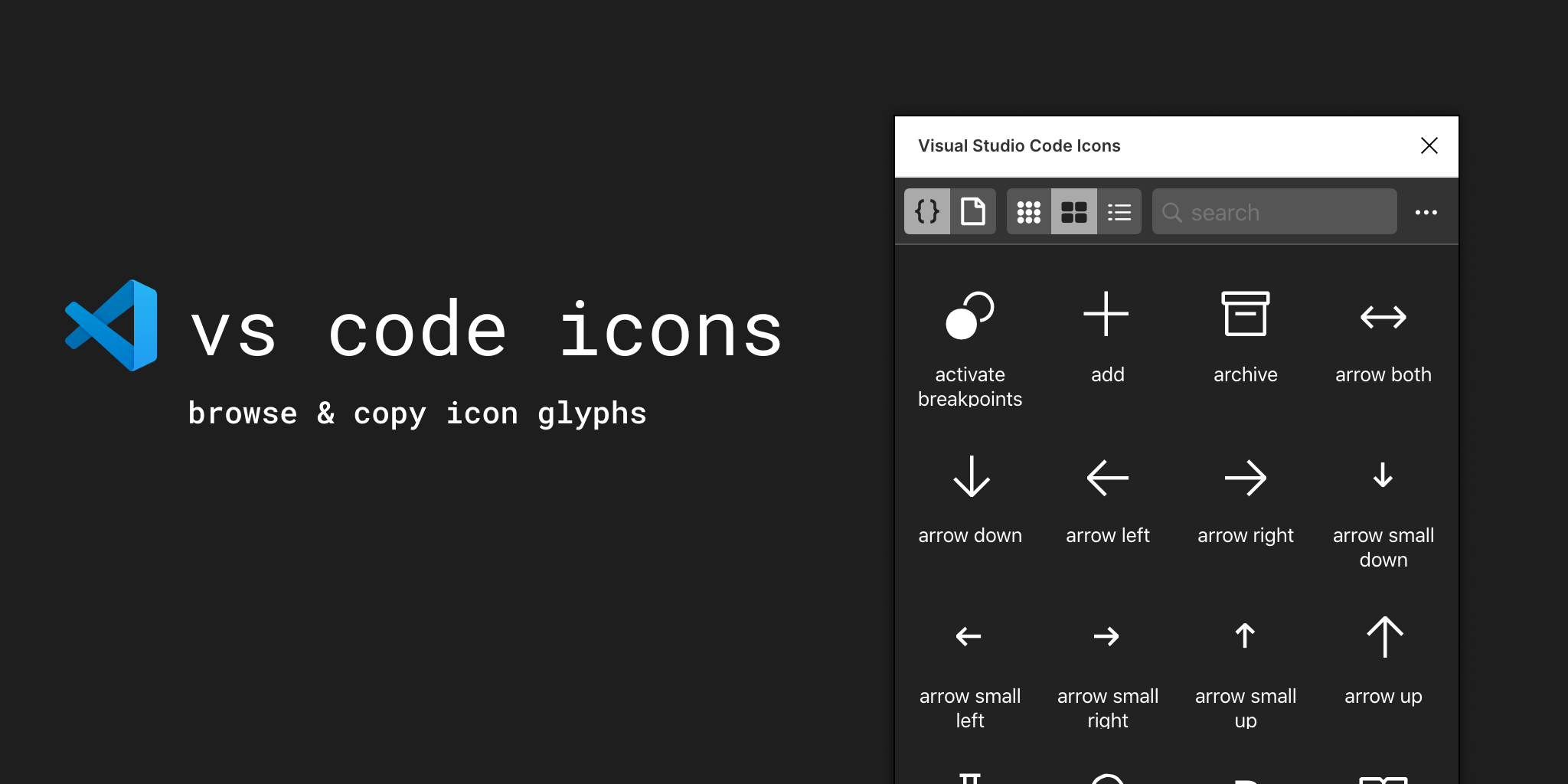 Visual Studio Code Icons