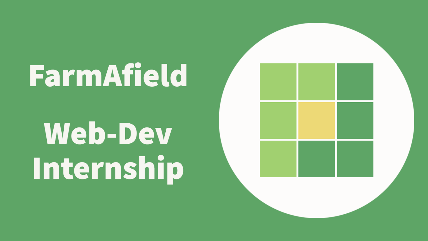 FarmAfield internship graphic