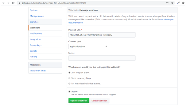 Github WebHook
