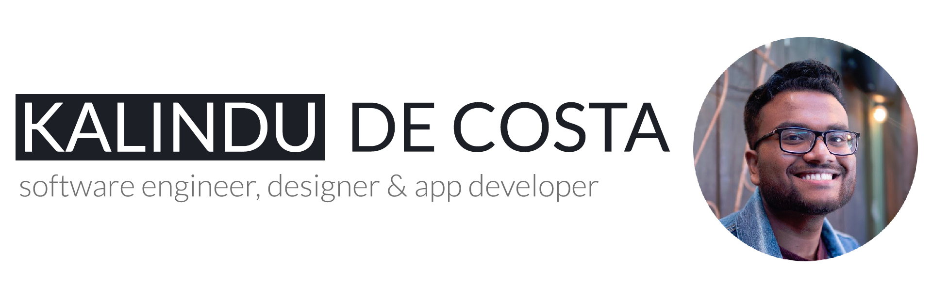 banner Kalindu De Costa softare engineer, designer and web app developer