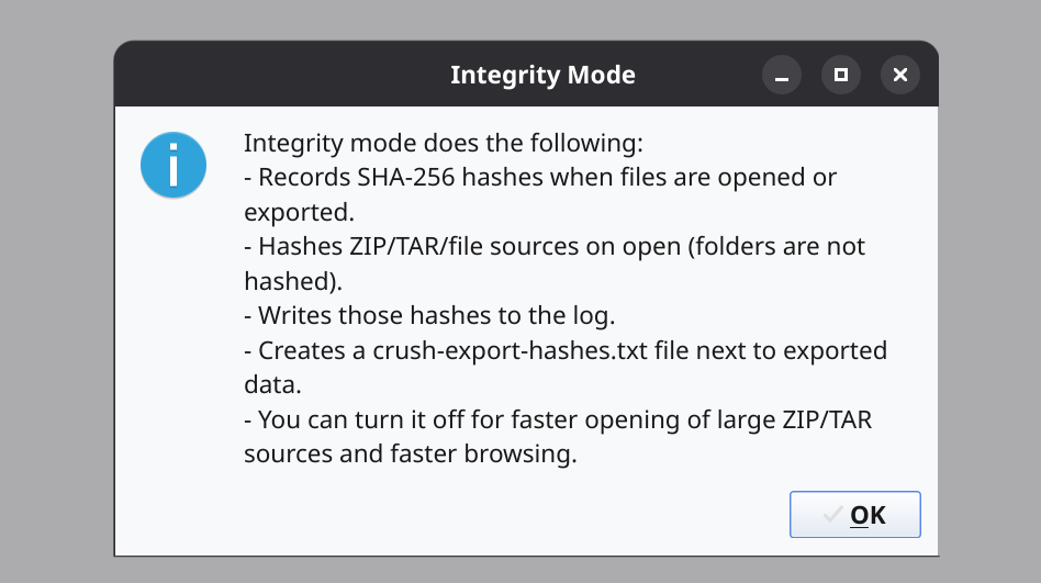 Integrity Mode (Linux)