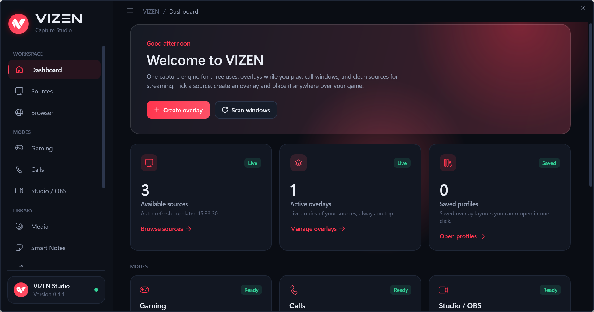 VIZEN dashboard