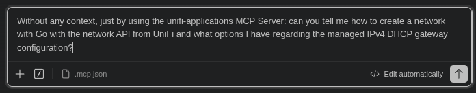 The prompt typed into Claude Code