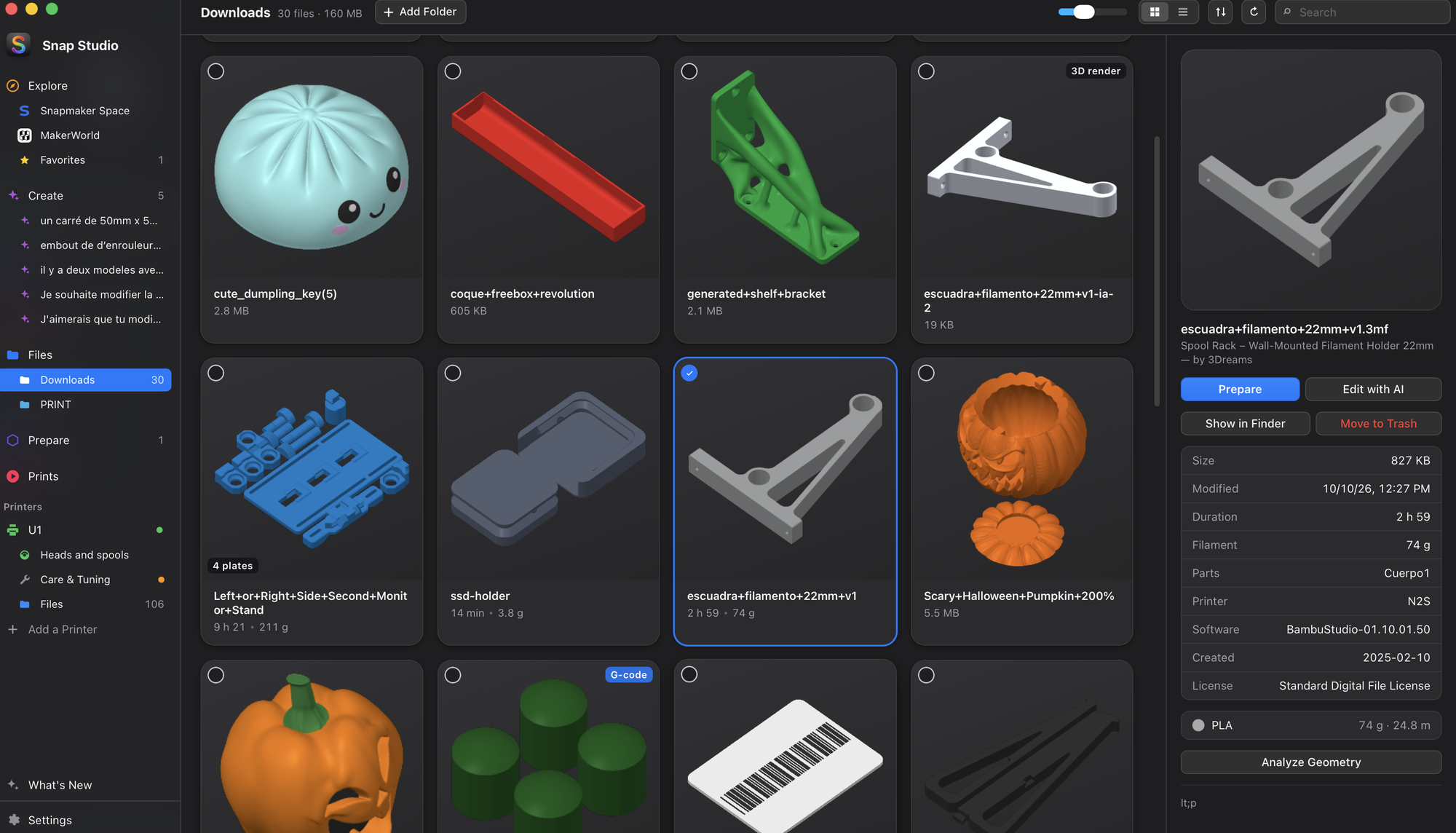 Snap Studio — your 3MF files at a glance
