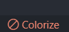 Status bar item when colorize is not activated