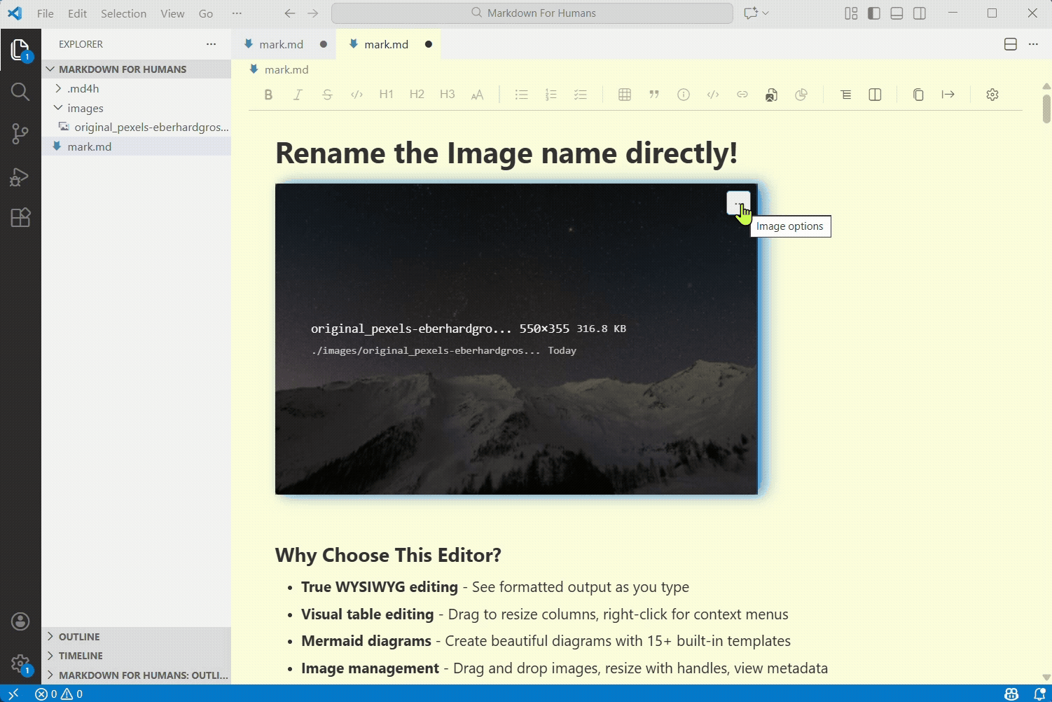 Image Rename Functionality