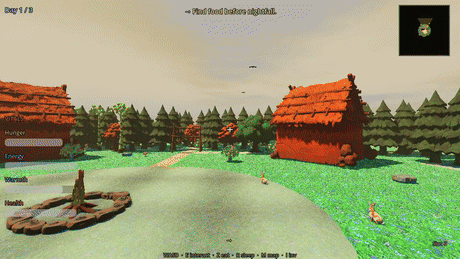 walkable 3D forest scene