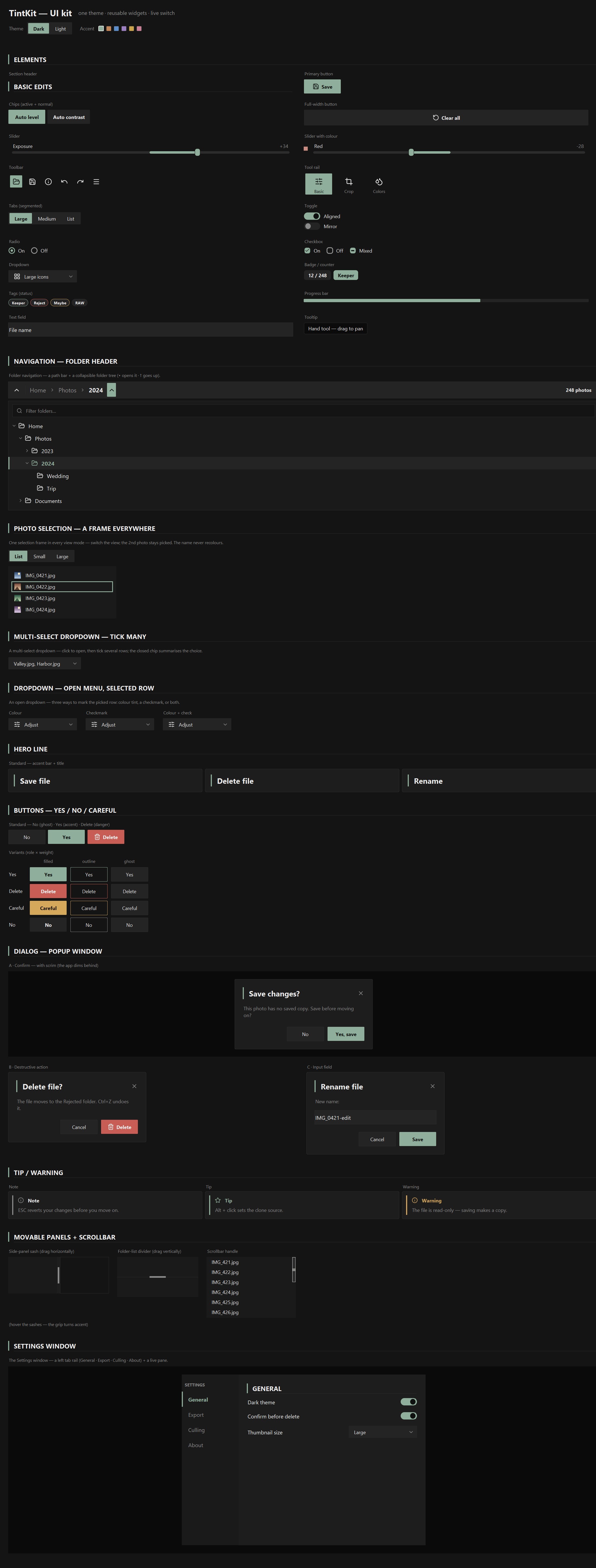 TintKit — dark theme
