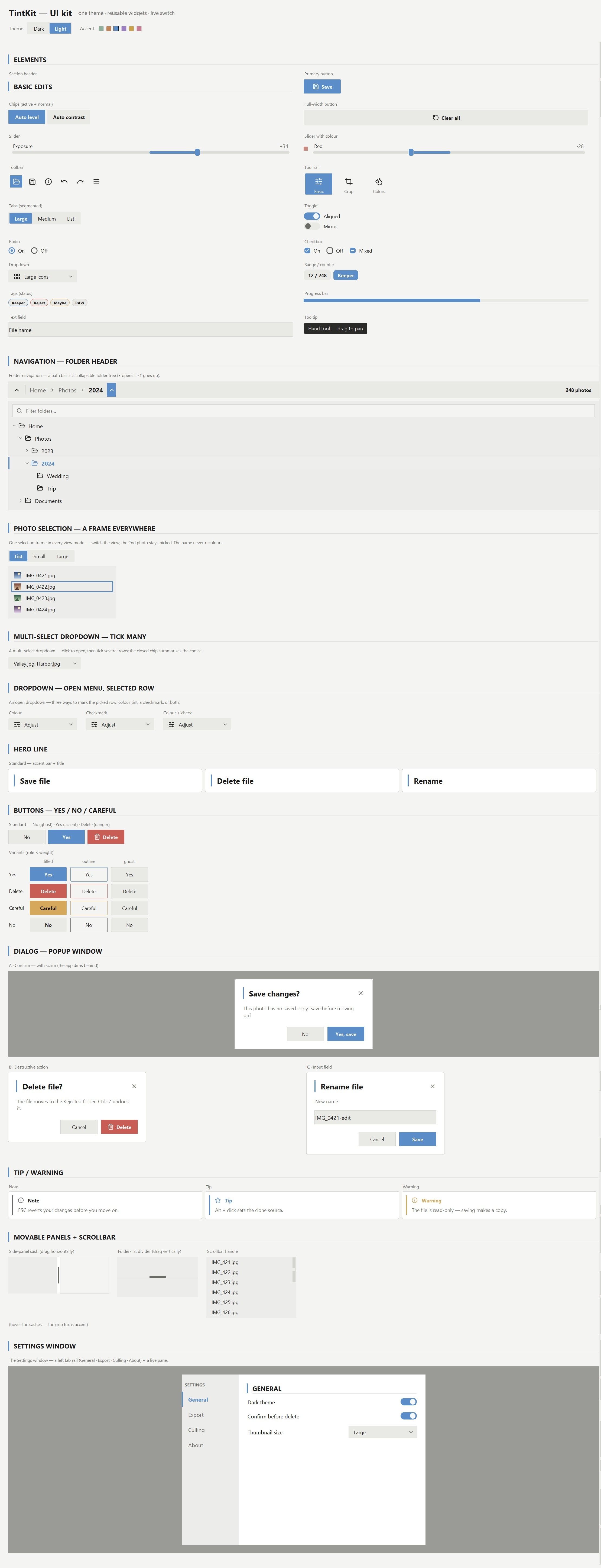 TintKit — light theme