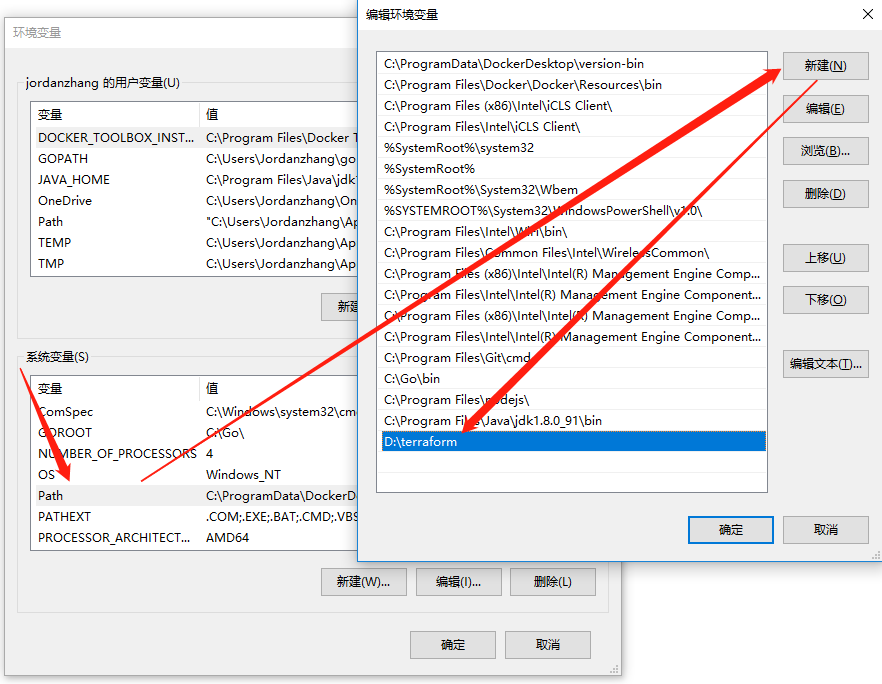 terraform env path