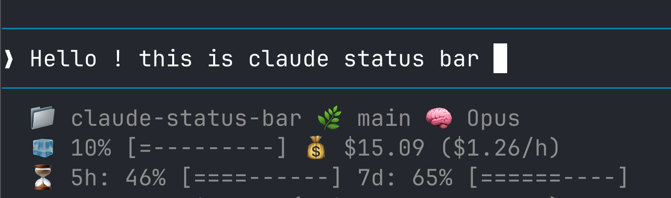 claude-status-bar screenshot
