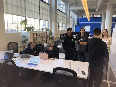 Participants in discussion in last hackathon