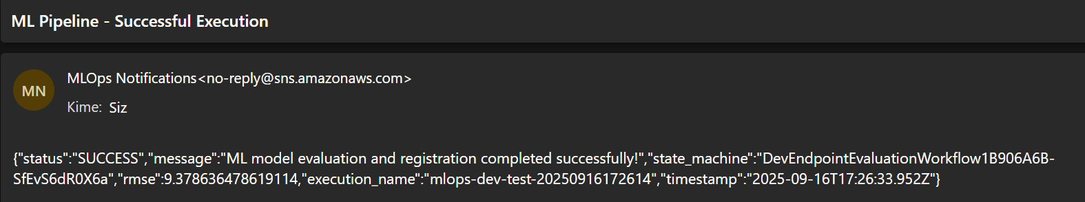 Step Functions Execution Email