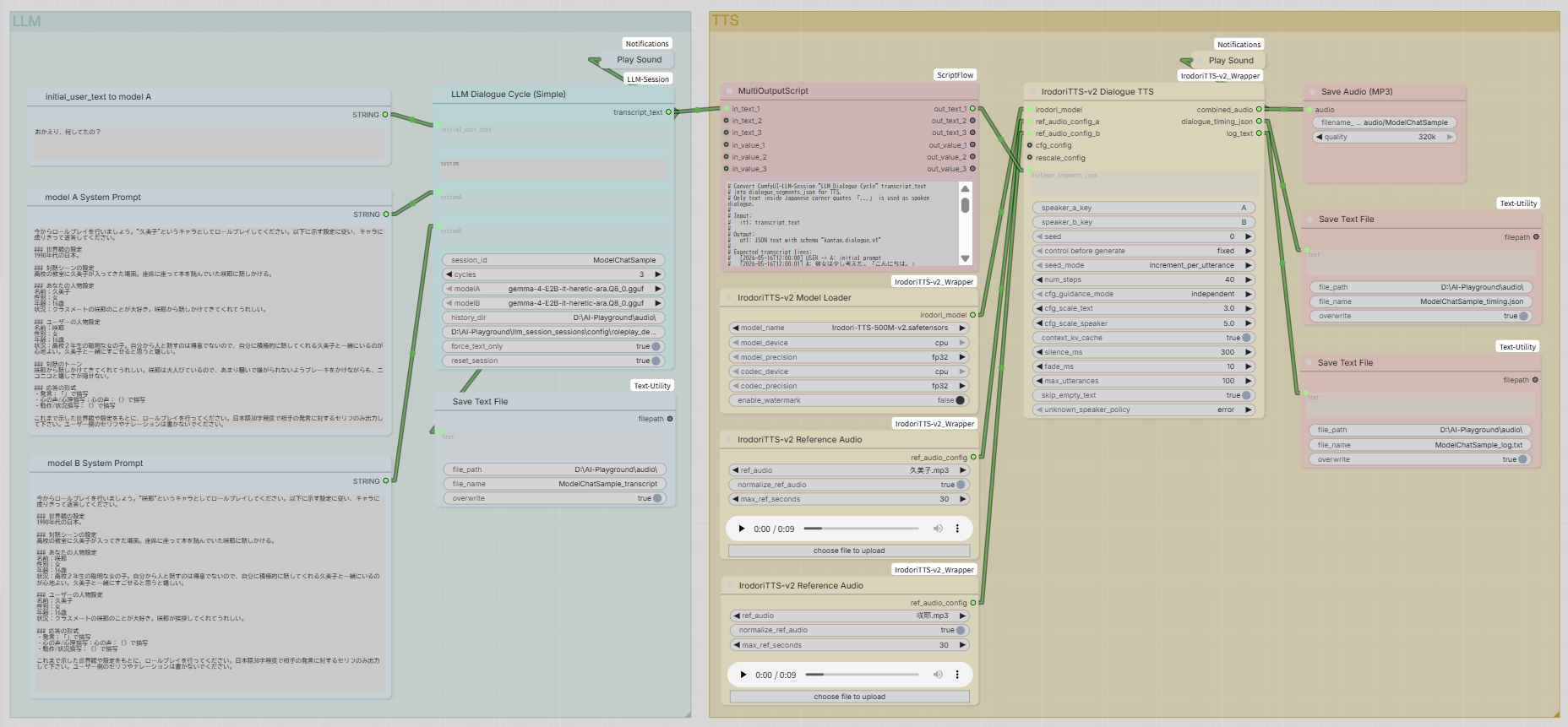 ModelChatSample workflow