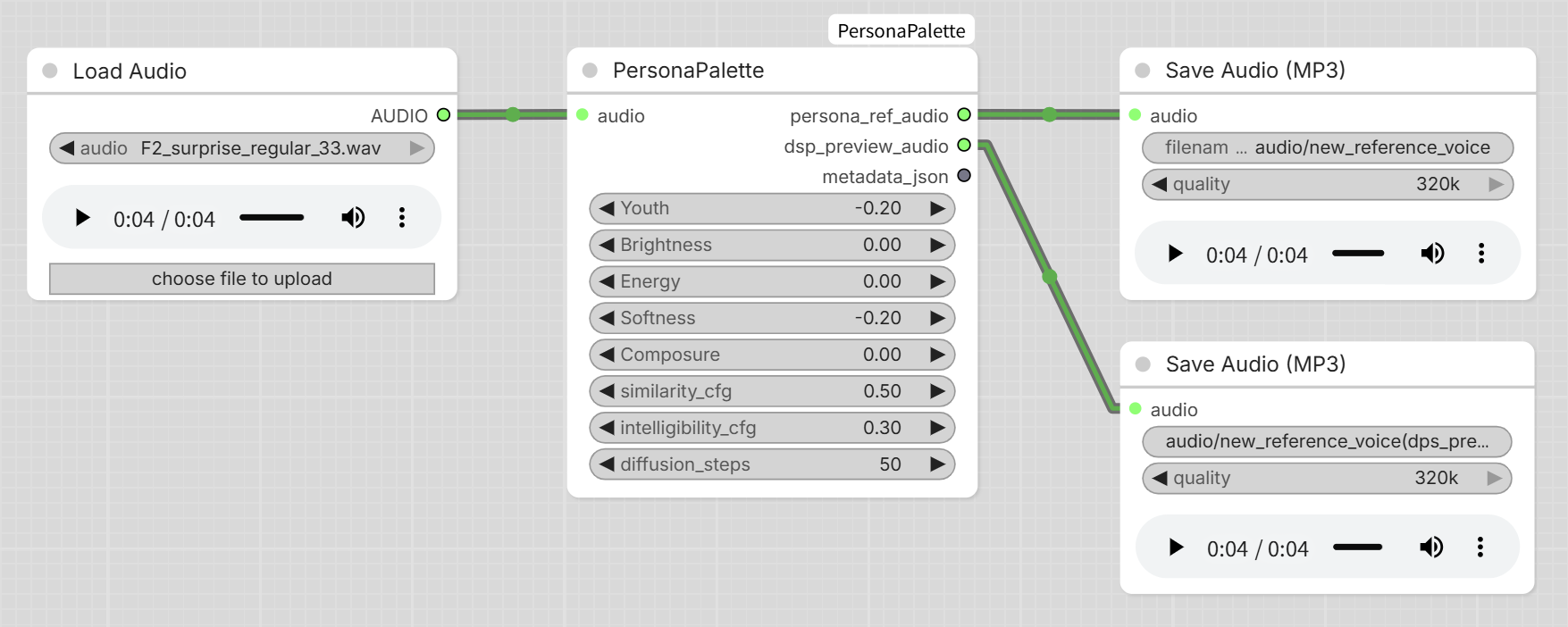 Sample PersonaPalette workflow
