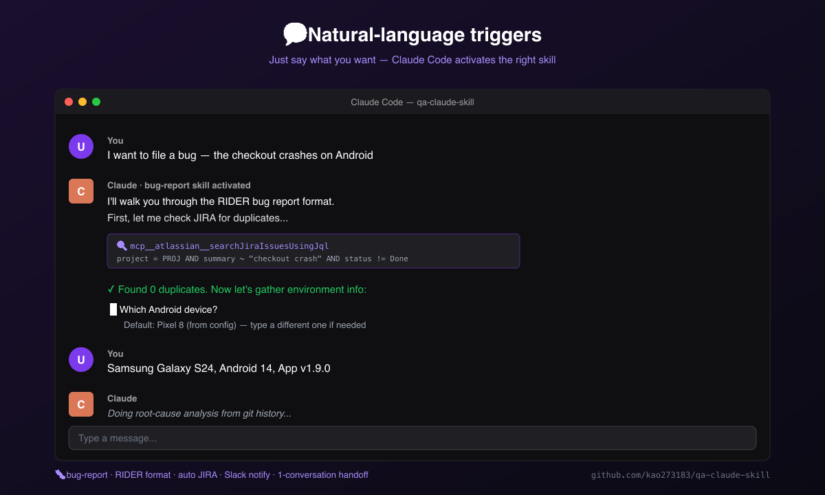Claude Code interaction demo