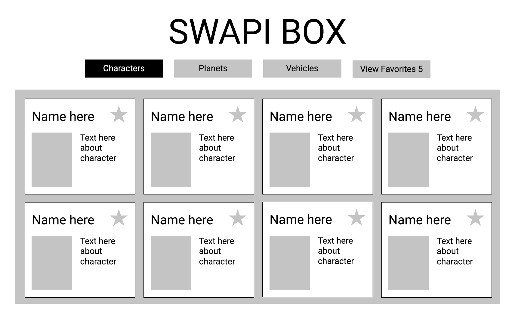 card wireframe