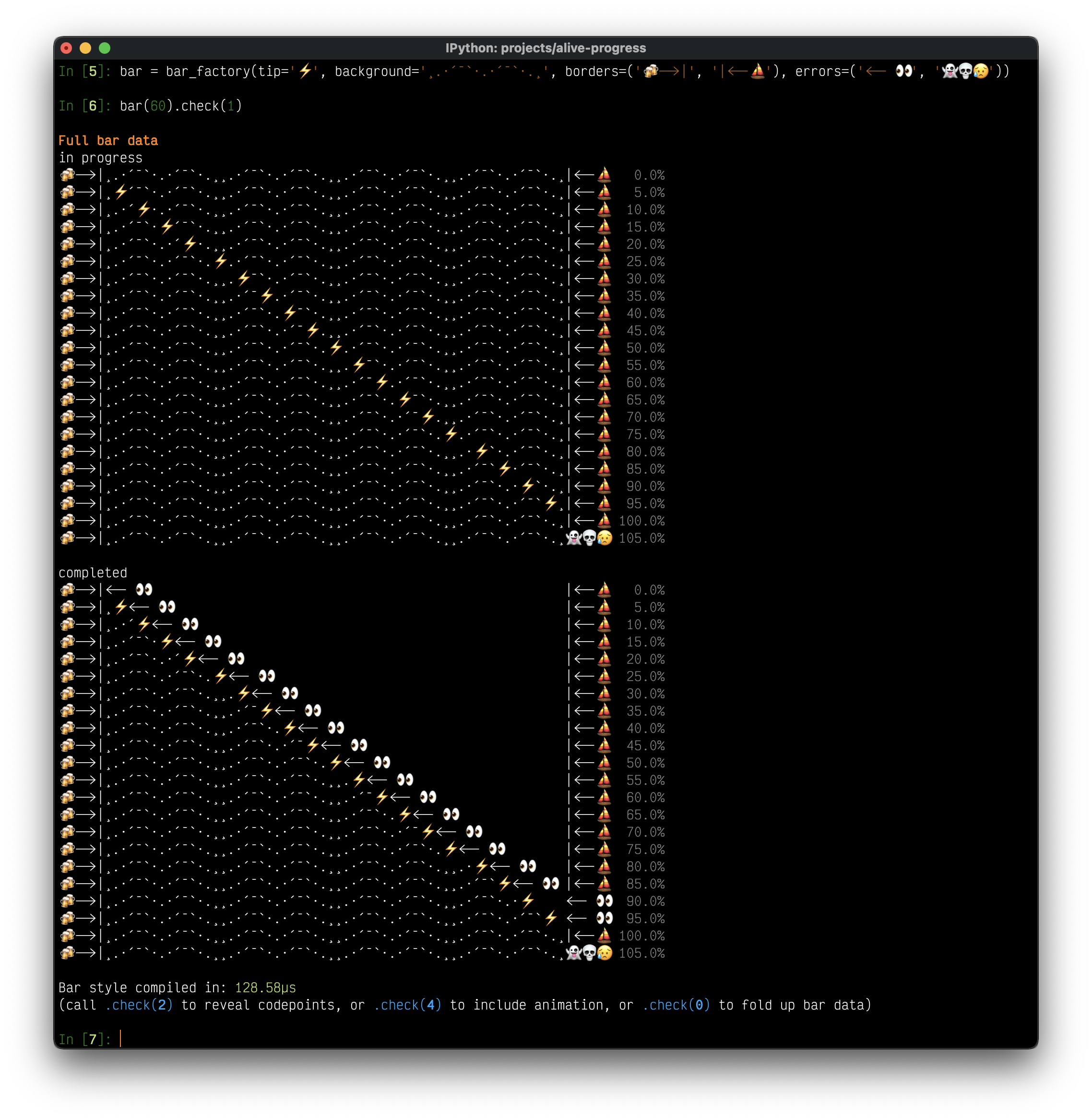 alive-progress check tool