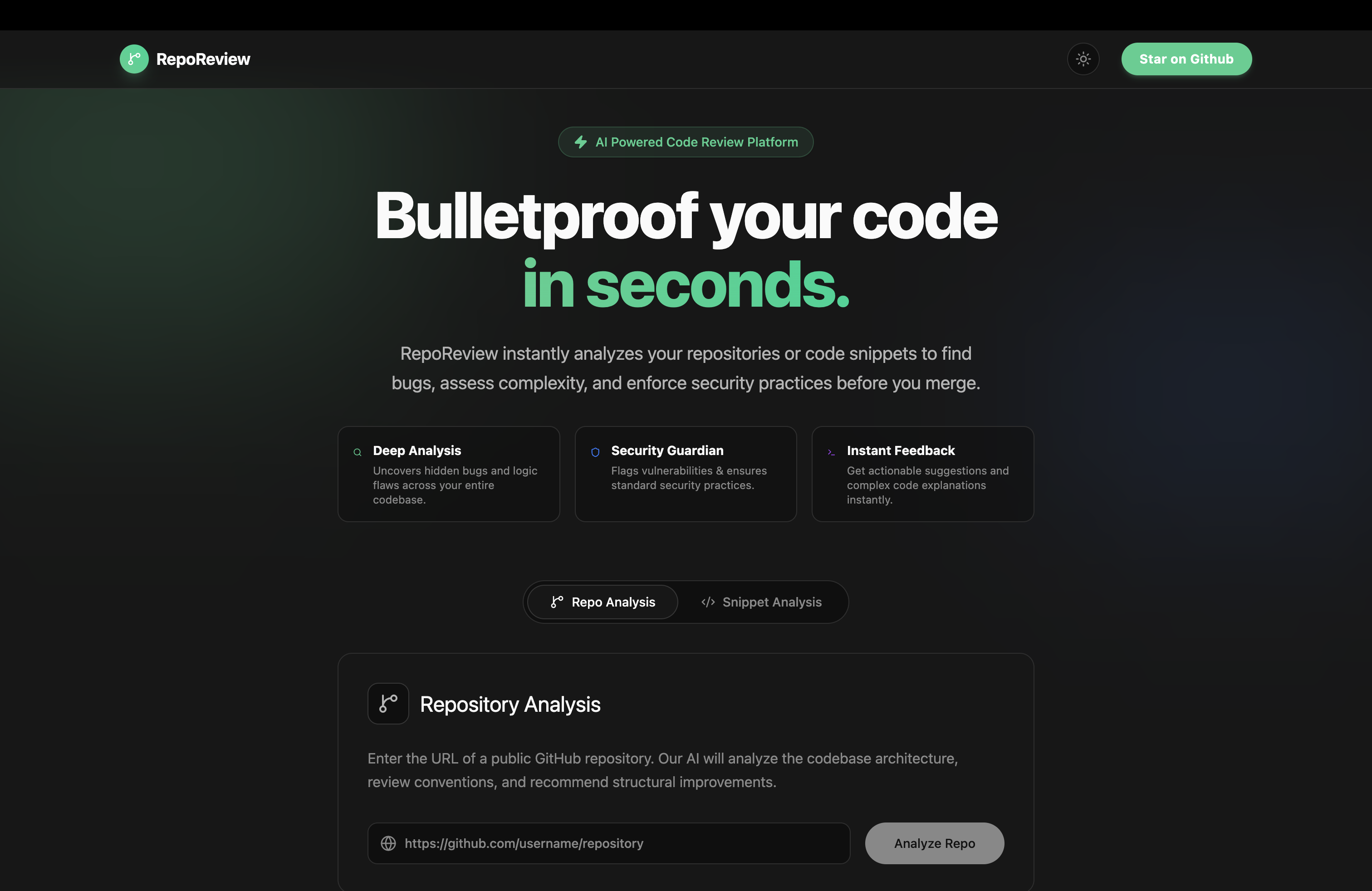 Repo Review screenshot