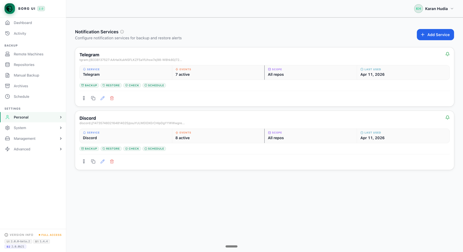 Notification services