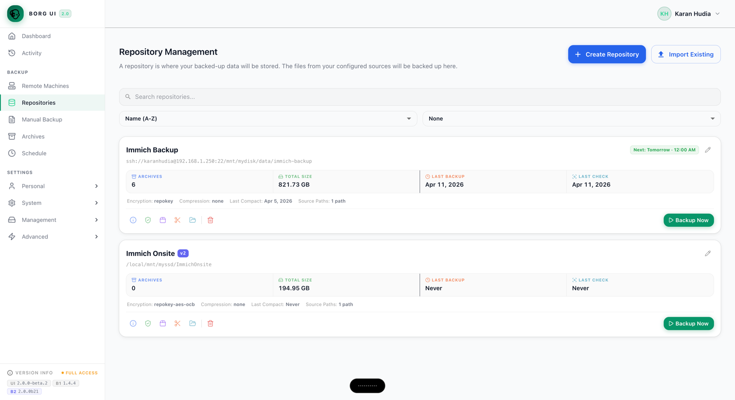 Repository management