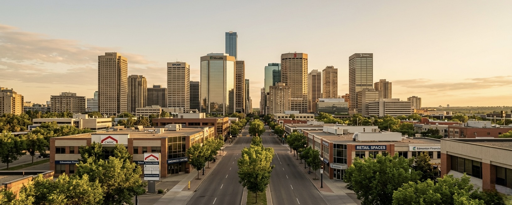 Edmonton commercial skyline business district