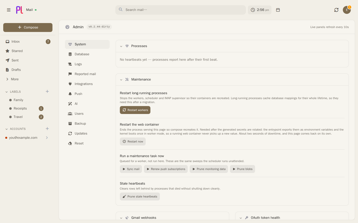 Das Admin-Dashboard