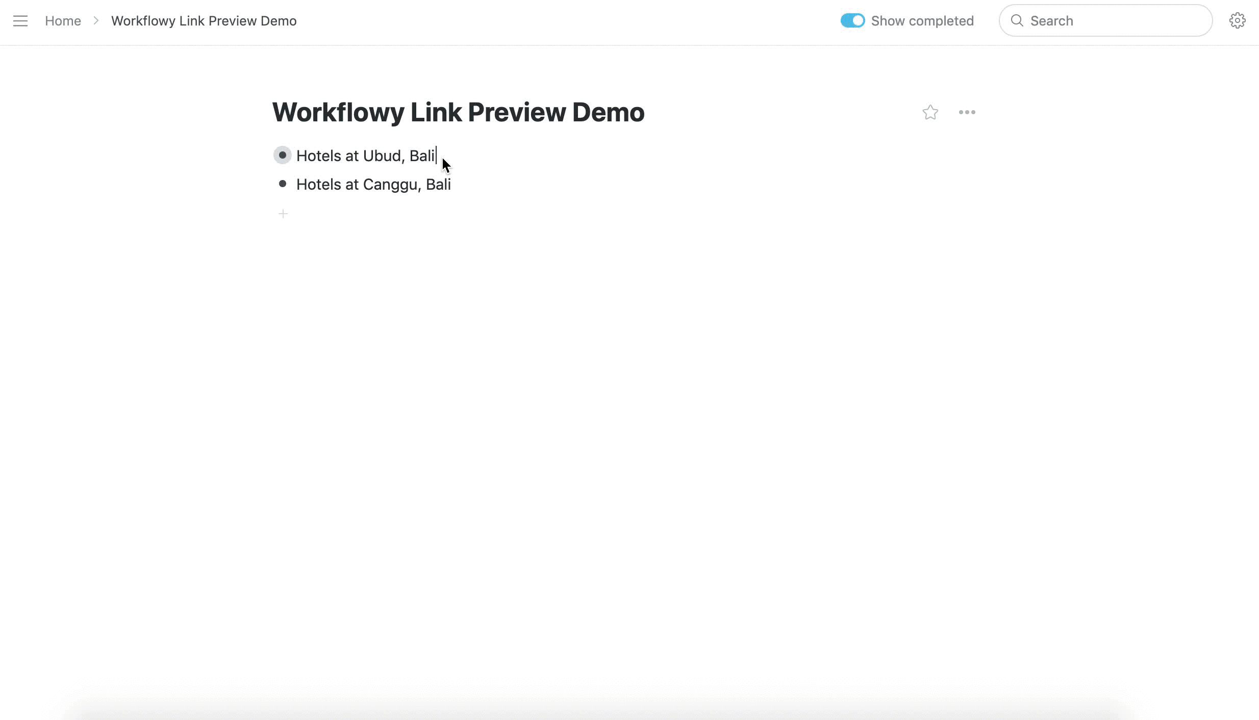 Links previewer demo gif