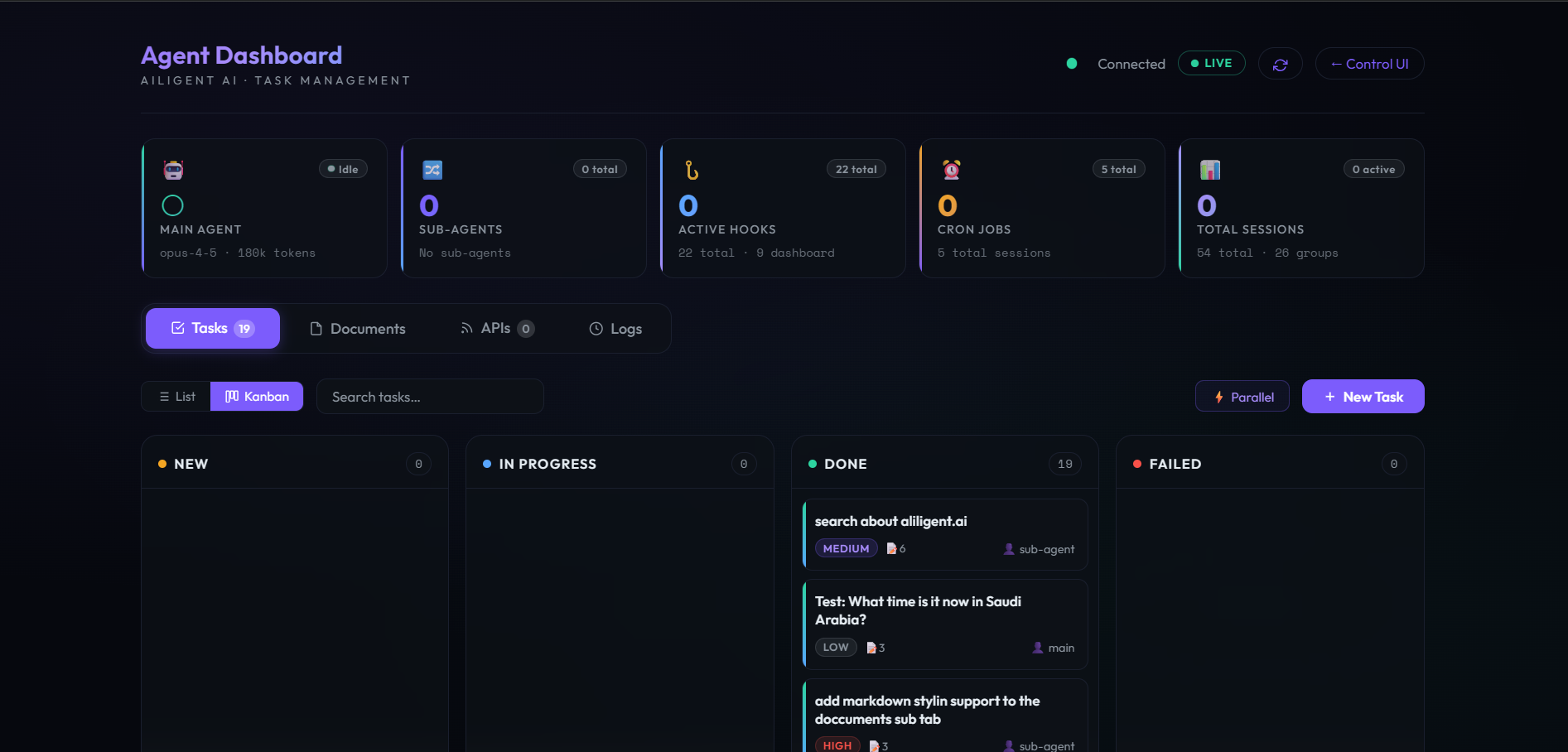 Tasks - Kanban View