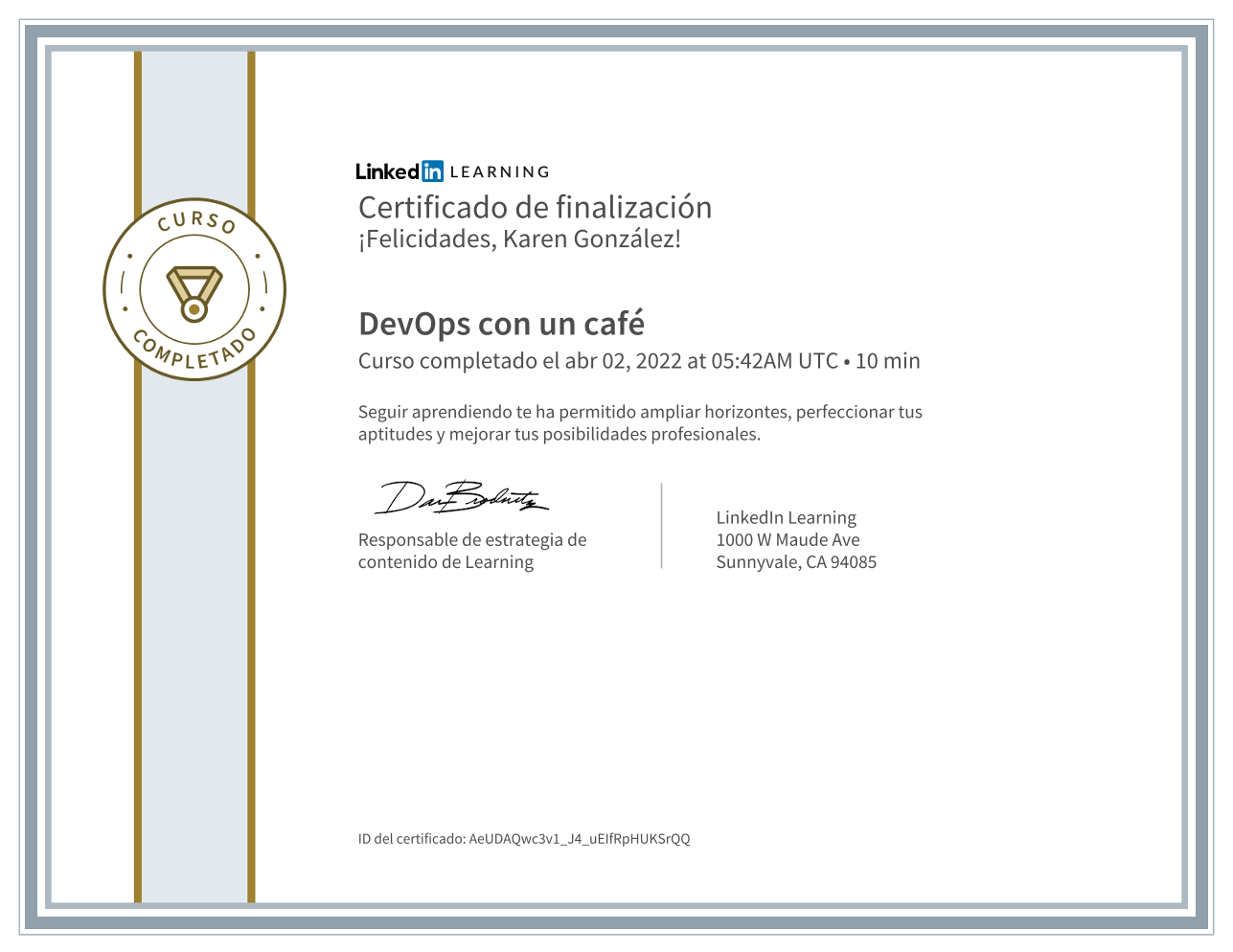 Certificate image