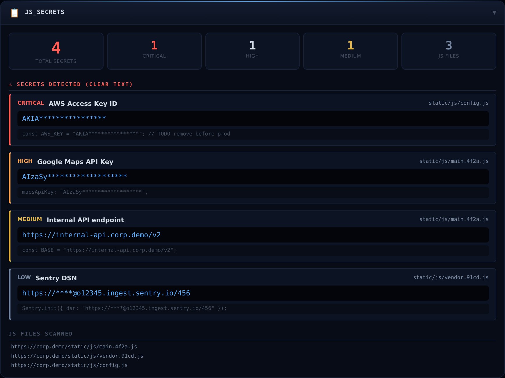 js_secrets module