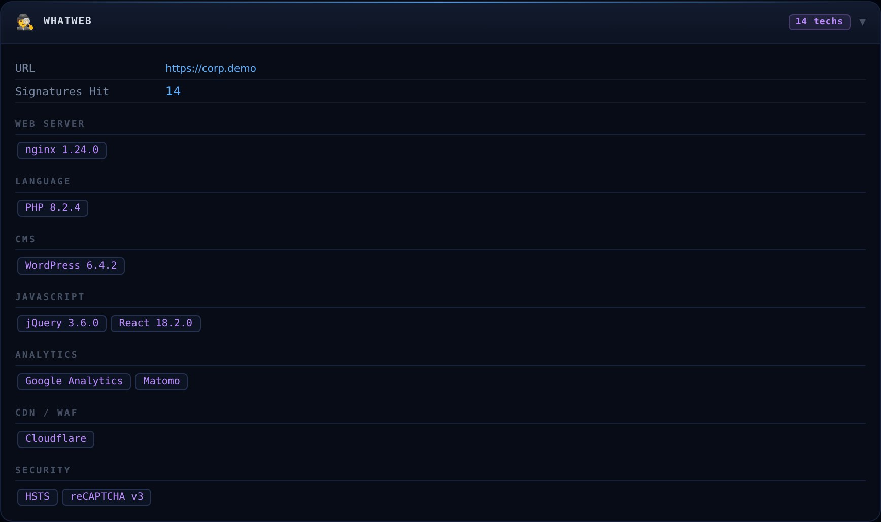 whatweb module