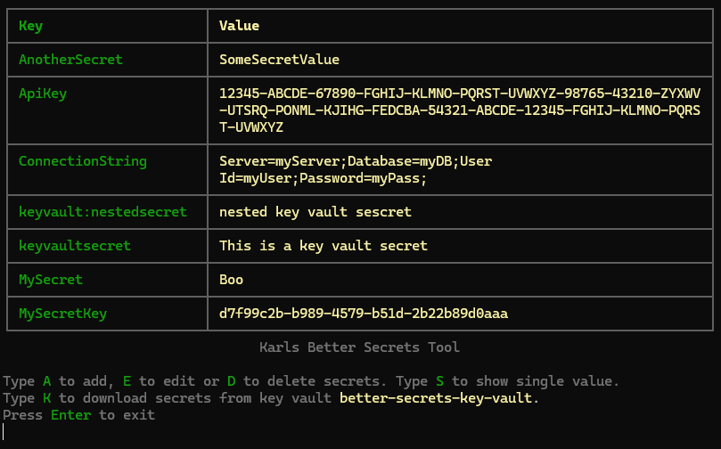 Better Secrets Tool Screenshot