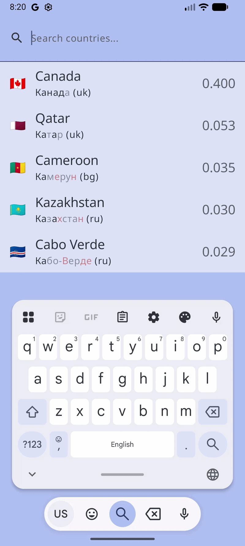 Real-World Typing Simulation: The "Cnada" Problem