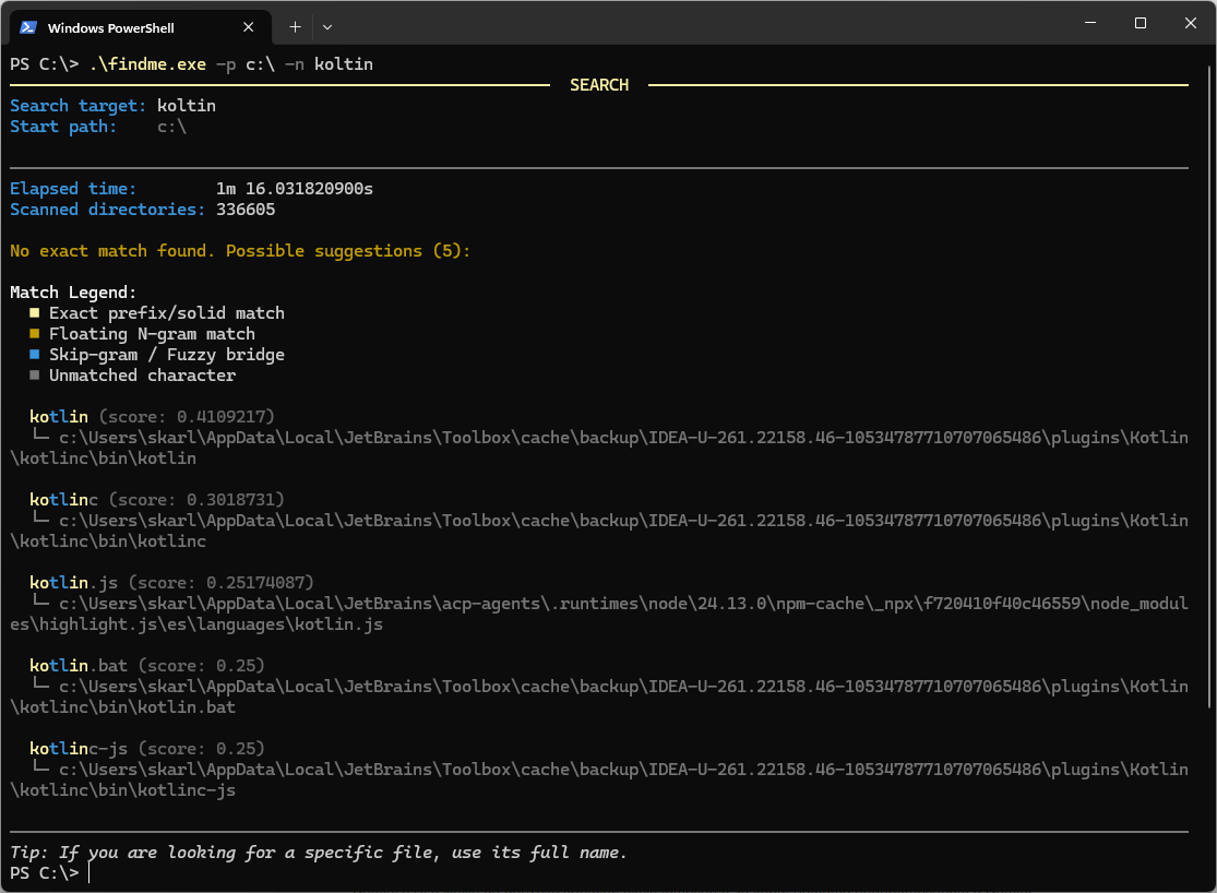 CLI Search Example