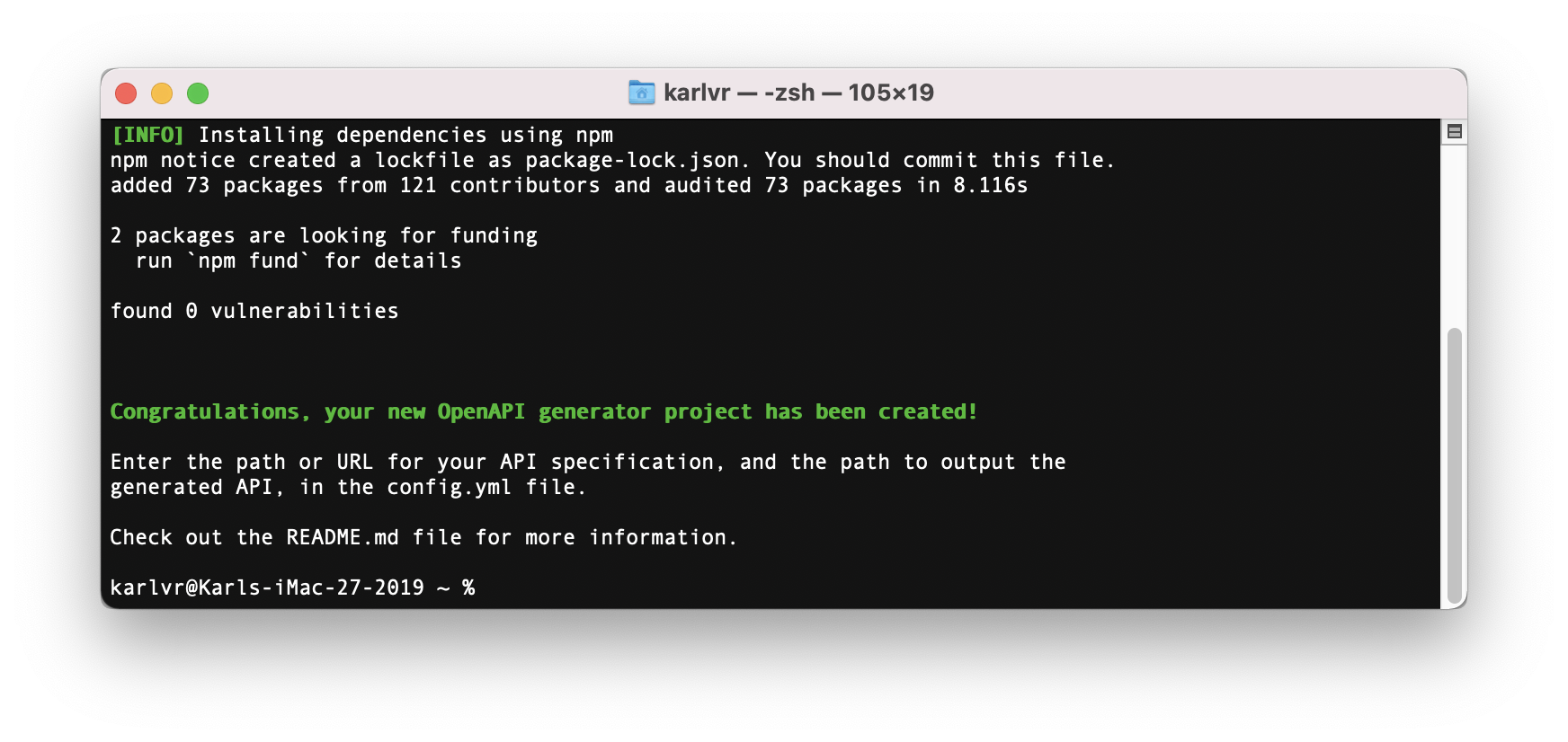 Image of complete installation