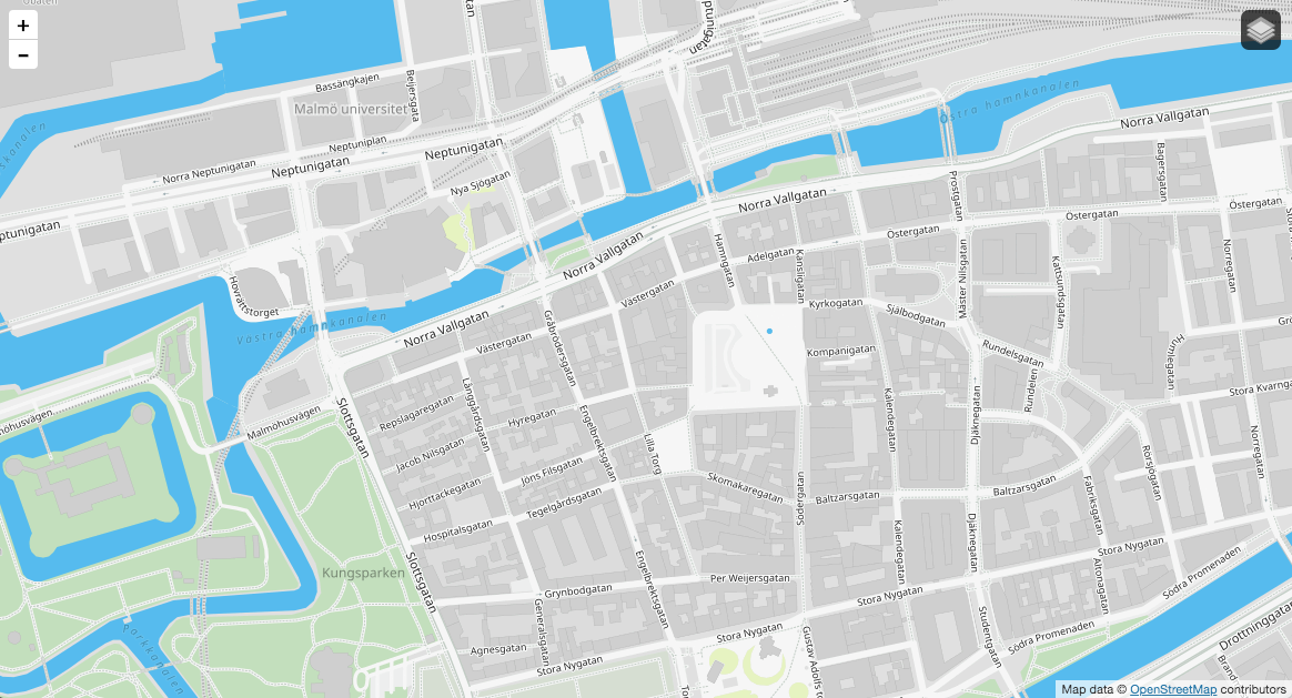 Streets are visible at greater zoom levels