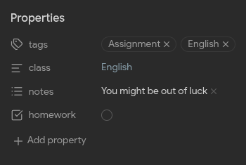 Assignment Properties