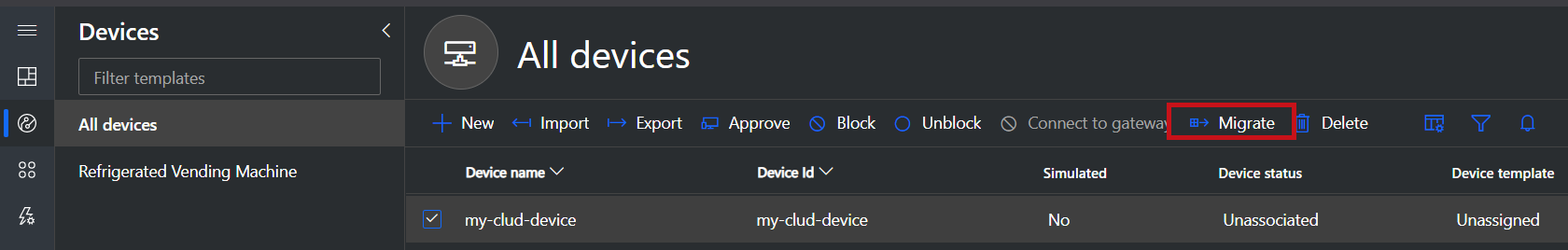 Migrate device