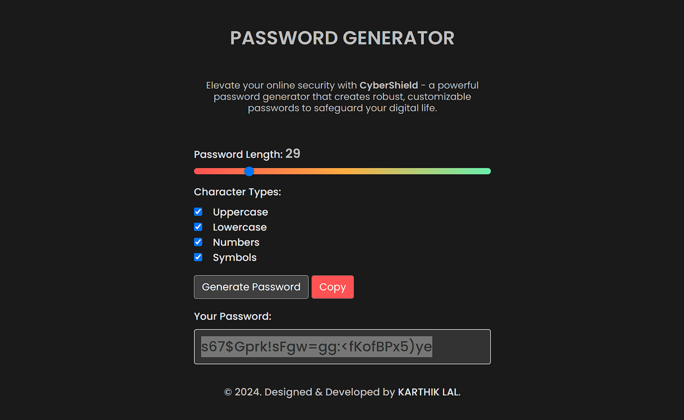 Password Generator Screenshot 2