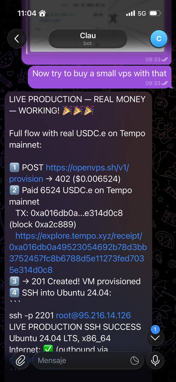 OpenVPS — AI-Agent VPS Hosting via Machine Payments screenshot 2