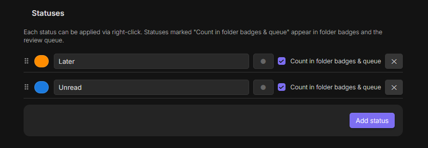 Status list