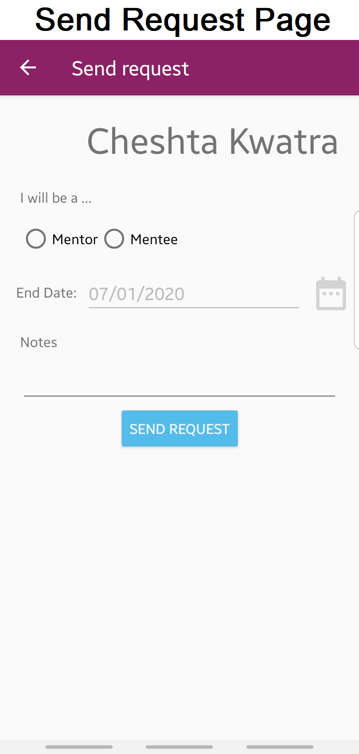 Send Request Page