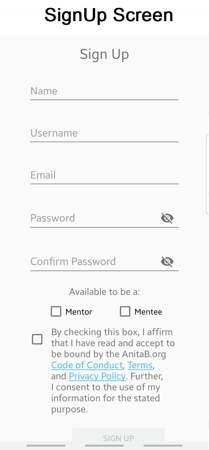 SignUp Screen