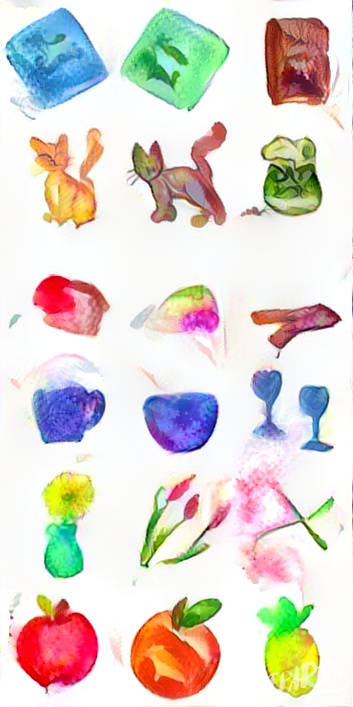 generated watercolor texture applied to my sprites